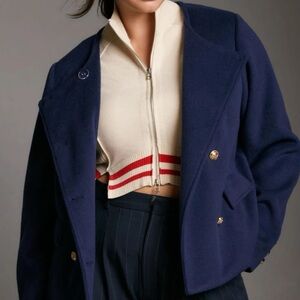 Anthropologie Navy blue coat
Size S